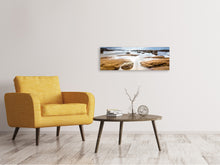 Laden Sie das Bild in den Galerie-Viewer, Leinwandbild Panorama Mystische Stimmung am Meer