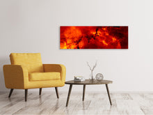 Laden Sie das Bild in den Galerie-Viewer, Leinwandbild Panorama Roter Sternenhimmel