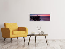 Laden Sie das Bild in den Galerie-Viewer, Leinwandbild Panorama Der Leuchtturm in der Abenddämmerung