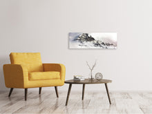Laden Sie das Bild in den Galerie-Viewer, Leinwandbild Panorama Ein Winter in den Bergen