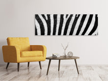 Laden Sie das Bild in den Galerie-Viewer, Leinwandbild Panorama Streifen vom Zebra