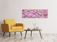 Laden Sie das Bild in den Galerie-Viewer, Leinwandbild Panorama Rosenblüten in rosa