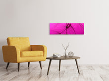 Laden Sie das Bild in den Galerie-Viewer, Leinwandbild Panorama Pusteblume in pink