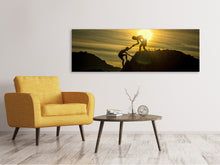 Laden Sie das Bild in den Galerie-Viewer, Leinwandbild Panorama Klettern in den Bergen