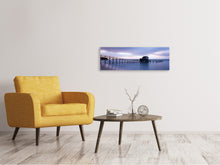 Laden Sie das Bild in den Galerie-Viewer, Leinwandbild Panorama Ein Haus am Wasser