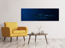 Laden Sie das Bild in den Galerie-Viewer, Leinwandbild Panorama Gefährlicher Hai