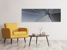 Laden Sie das Bild in den Galerie-Viewer, Leinwandbild Panorama Hängebrücke Close up
