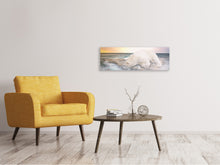 Laden Sie das Bild in den Galerie-Viewer, Leinwandbild Panorama Der Eisbär und das Meer