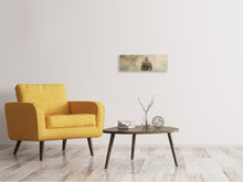 Laden Sie das Bild in den Galerie-Viewer, Leinwandbild Panorama Buddha im nebulösen Licht