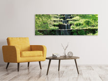 Laden Sie das Bild in den Galerie-Viewer, Leinwandbild Panorama Design Wasserfall