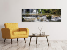 Laden Sie das Bild in den Galerie-Viewer, Leinwandbild Panorama Achtung Wasserfälle