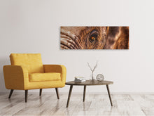 Laden Sie das Bild in den Galerie-Viewer, Leinwandbild Panorama Der Blick des Elefanten
