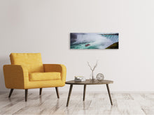 Laden Sie das Bild in den Galerie-Viewer, Leinwandbild Panorama Action am Wasserfall