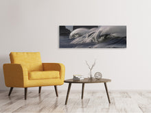 Laden Sie das Bild in den Galerie-Viewer, Leinwandbild Panorama Faszinierende Wellen