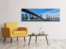 Laden Sie das Bild in den Galerie-Viewer, Leinwandbild Panorama Brooklyn Brücke bei Sonnenschein