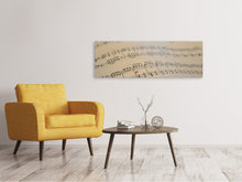 Laden Sie das Bild in den Galerie-Viewer, Leinwandbild Panorama Die Musiknoten