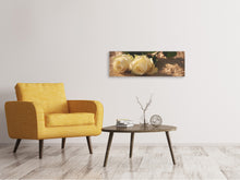 Laden Sie das Bild in den Galerie-Viewer, Leinwandbild Panorama Die Reinheit der Rosen
