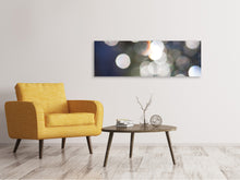 Laden Sie das Bild in den Galerie-Viewer, Leinwandbild Panorama Abstrakte Lichterpunkte