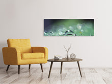 Laden Sie das Bild in den Galerie-Viewer, Leinwandbild Panorama Wassertropfen in XXL