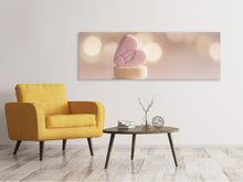 Laden Sie das Bild in den Galerie-Viewer, Leinwandbild Panorama Süsse Herzen XL