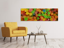 Laden Sie das Bild in den Galerie-Viewer, Leinwandbild Panorama Bunte Fruchtgummis
