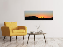 Laden Sie das Bild in den Galerie-Viewer, Leinwandbild Panorama Sonnenuntergang in Afrika