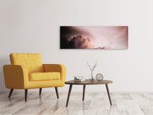 Laden Sie das Bild in den Galerie-Viewer, Leinwandbild Panorama Rosa Wolken