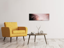 Laden Sie das Bild in den Galerie-Viewer, Leinwandbild Panorama Rosa Wolken