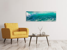 Laden Sie das Bild in den Galerie-Viewer, Leinwandbild Panorama Schöne Brandung
