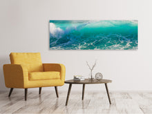 Laden Sie das Bild in den Galerie-Viewer, Leinwandbild Panorama Schöne Brandung