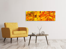 Laden Sie das Bild in den Galerie-Viewer, Leinwandbild Panorama Herbst Blätter