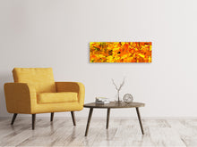 Laden Sie das Bild in den Galerie-Viewer, Leinwandbild Panorama Herbst Blätter