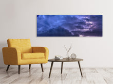 Laden Sie das Bild in den Galerie-Viewer, Leinwandbild Panorama Blitze im Himmel