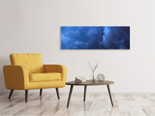 Laden Sie das Bild in den Galerie-Viewer, Leinwandbild Panorama Wildes Gewitter