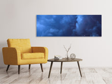 Laden Sie das Bild in den Galerie-Viewer, Leinwandbild Panorama Wildes Gewitter