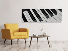 Laden Sie das Bild in den Galerie-Viewer, Leinwandbild Panorama Close up Klavier