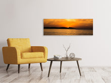 Laden Sie das Bild in den Galerie-Viewer, Leinwandbild Panorama Die Sonne geht unter