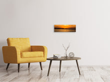 Laden Sie das Bild in den Galerie-Viewer, Leinwandbild Panorama Die Sonne geht unter