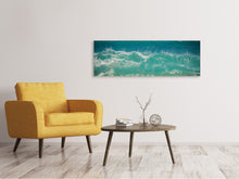 Laden Sie das Bild in den Galerie-Viewer, Leinwandbild Panorama Traum Wellen
