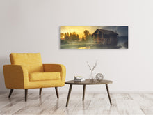 Laden Sie das Bild in den Galerie-Viewer, Leinwandbild Panorama Geheimnissvolle Hütte