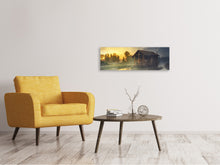 Laden Sie das Bild in den Galerie-Viewer, Leinwandbild Panorama Geheimnissvolle Hütte