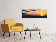 Laden Sie das Bild in den Galerie-Viewer, Leinwandbild Panorama Sonnenuntergang - Zeit zum Entspannen