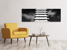 Laden Sie das Bild in den Galerie-Viewer, Leinwandbild Panorama Hochhaus sw