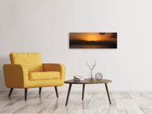 Laden Sie das Bild in den Galerie-Viewer, Leinwandbild Panorama Schöner Sonnenaufgang am Strand