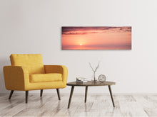 Laden Sie das Bild in den Galerie-Viewer, Leinwandbild Panorama Wundervoller Sonnenuntergang am Horizont
