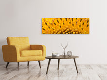 Laden Sie das Bild in den Galerie-Viewer, Leinwandbild Panorama Die Knospen der Sonnenblume in XXL
