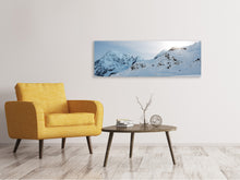 Laden Sie das Bild in den Galerie-Viewer, Leinwandbild Panorama Schnee in den Bergen