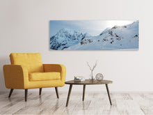 Laden Sie das Bild in den Galerie-Viewer, Leinwandbild Panorama Schnee in den Bergen