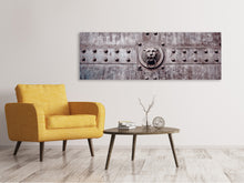 Laden Sie das Bild in den Galerie-Viewer, Leinwandbild Panorama Kunstvolles Tor