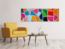 Laden Sie das Bild in den Galerie-Viewer, Leinwandbild Panorama Mosaik Wand